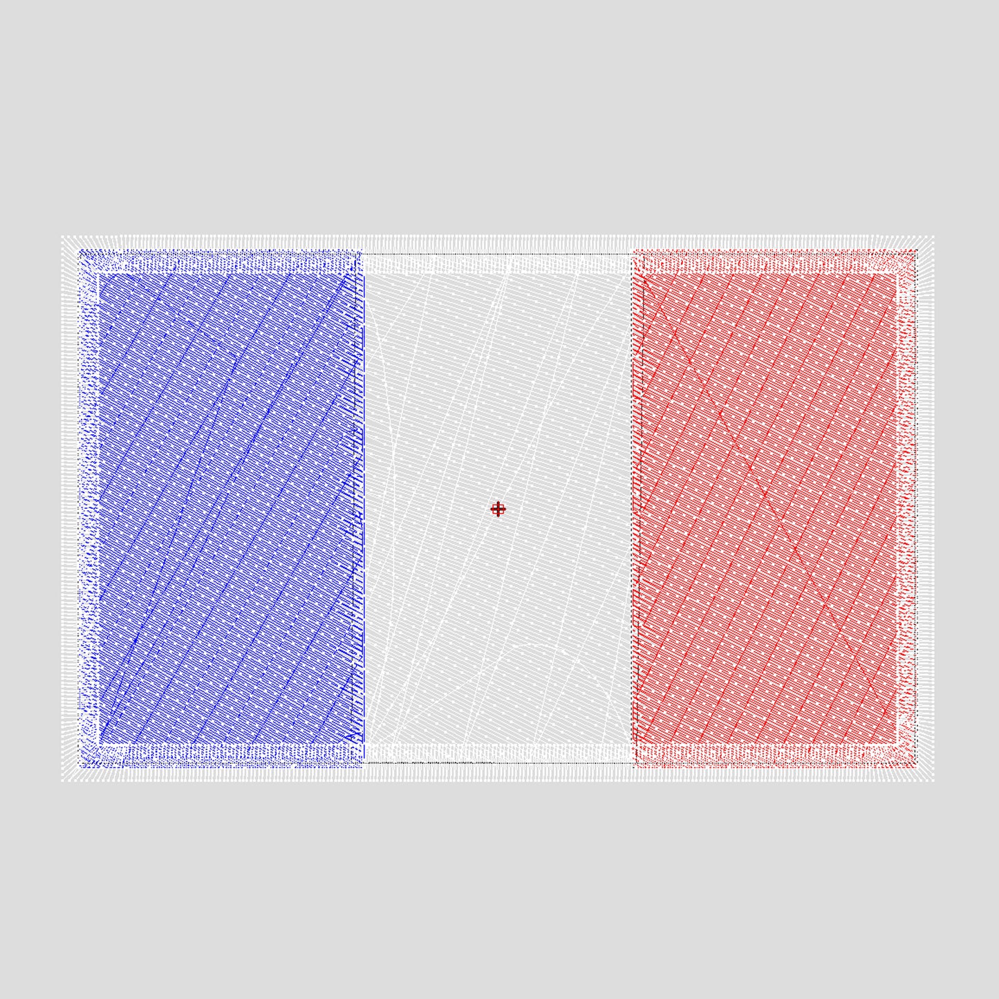 Matriz de Bordado / Ponchado – Bandera de Francia (8.5 × 5 cm)