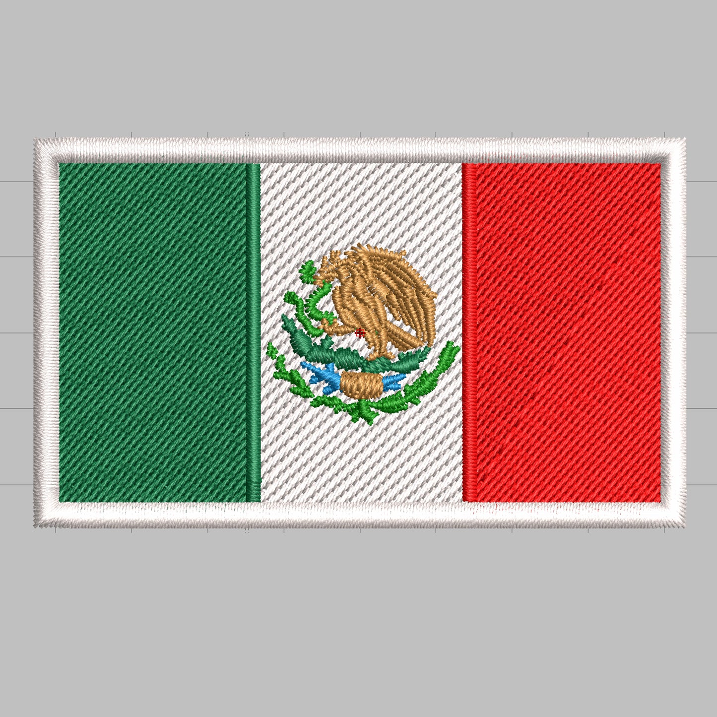 Matriz de Bordado – Ponchado Bandera de México (8.5 × 5 cm)