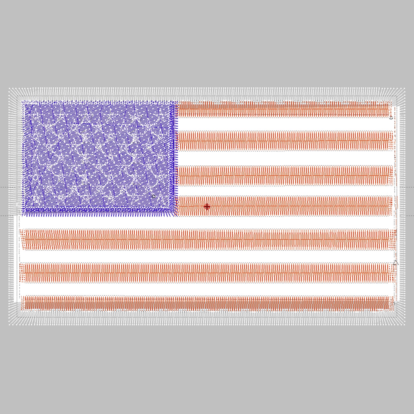 Matriz de Bordado / Ponchado – Bandera de USA (8.5 × 5 cm)