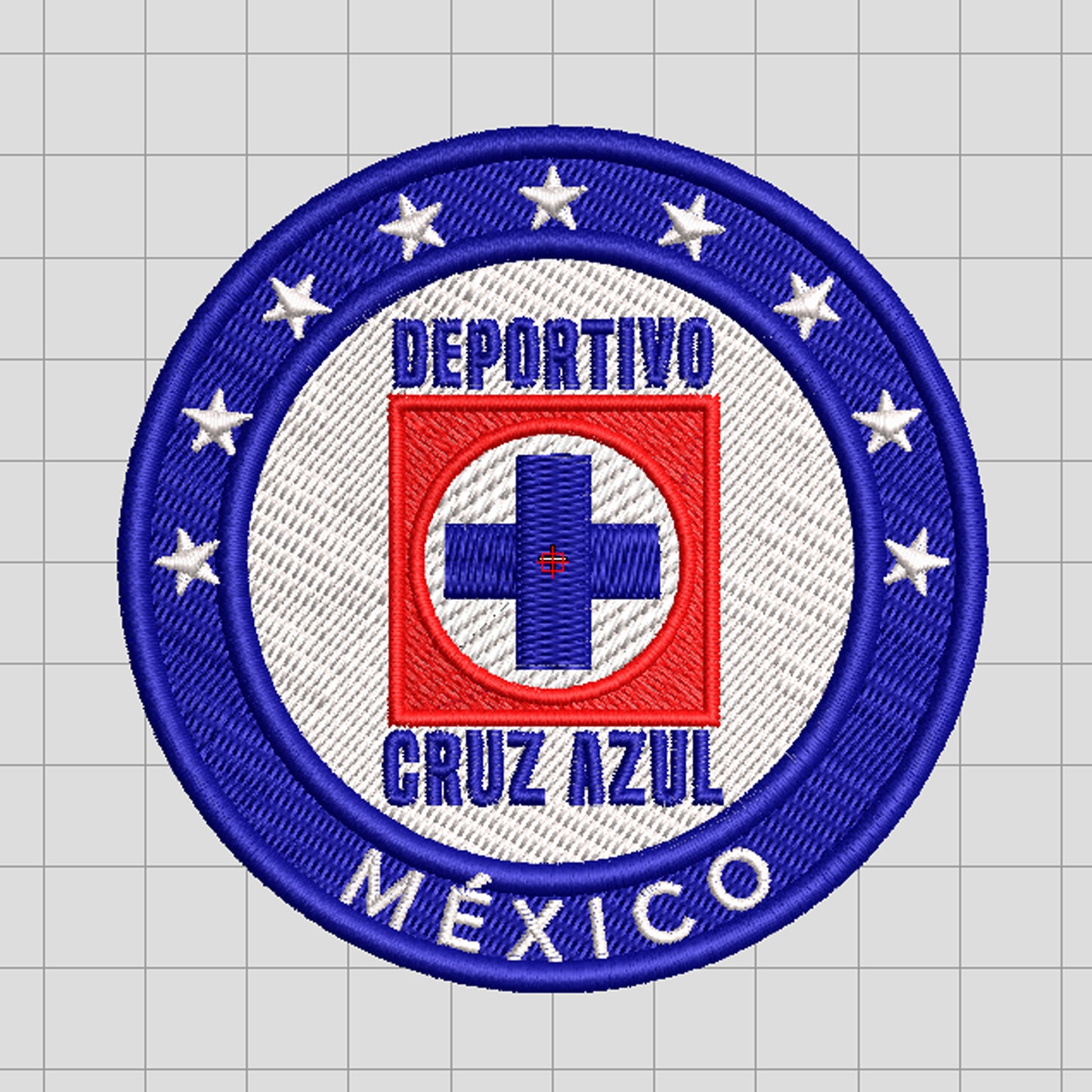 Matriz de Bordado Ponchado Escudo Cruz Azul