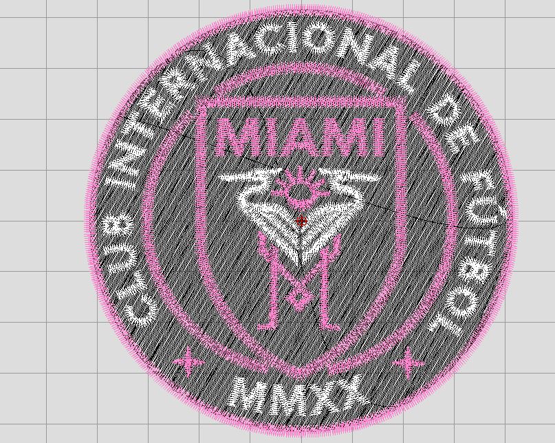 ⚽ Matriz de Bordado Ponchado Inter de Miami