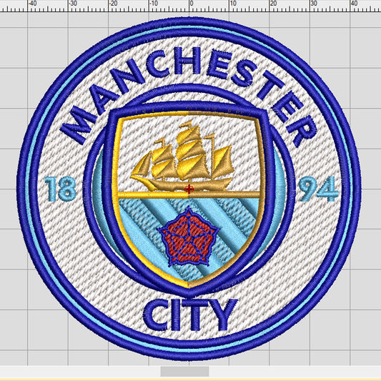 Matriz de Bordado Ponchado Manchester City – 8.5 cm