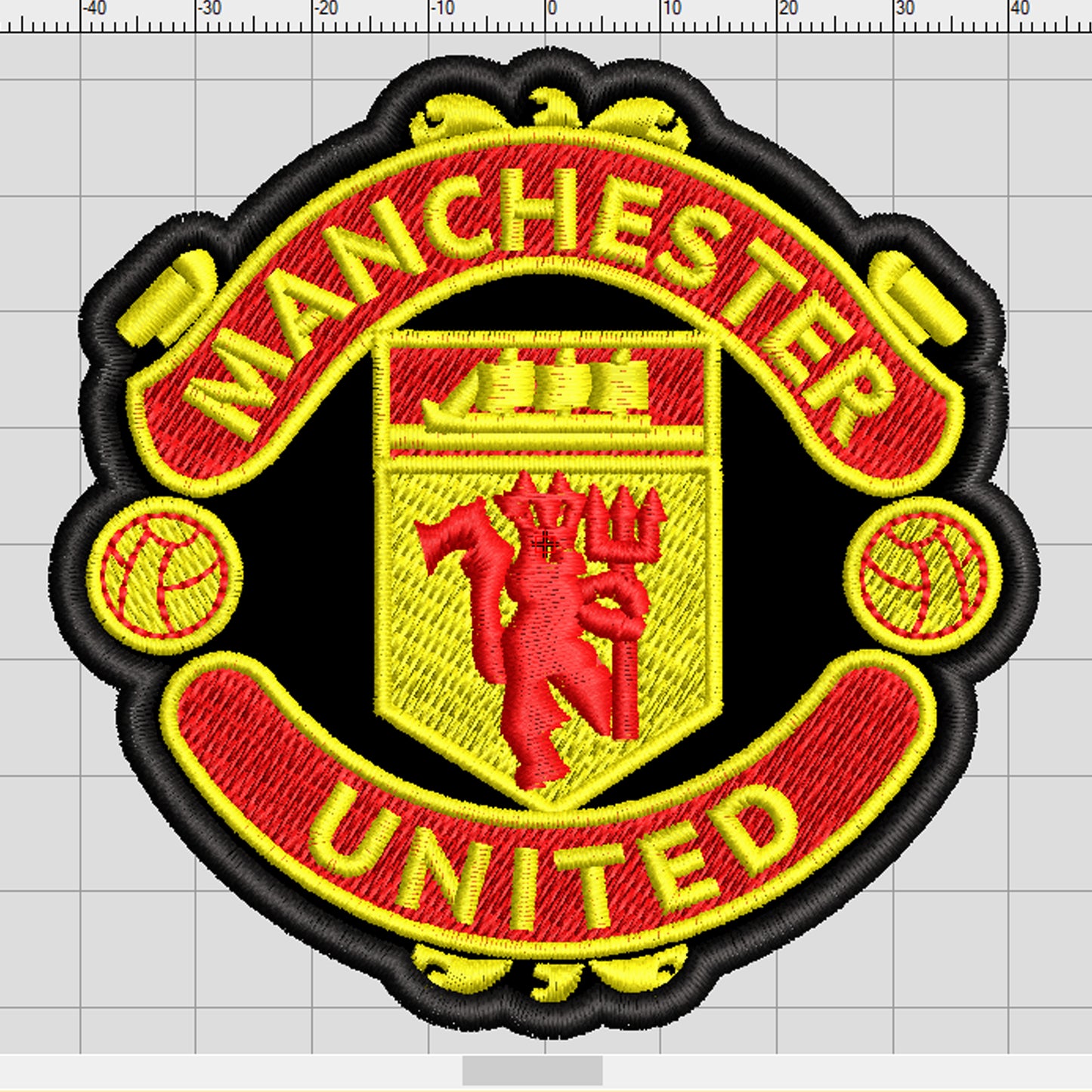 Matriz de Bordado Ponchado Manchester United – 8.5 cm