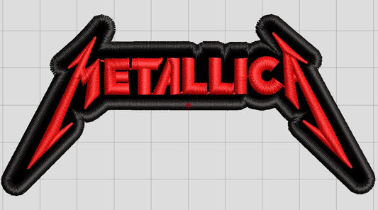 Ponchado Metallica – Matriz de Bordado HD (10 cm) | Todo Parches