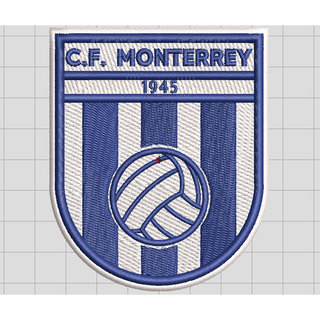 ⚽ Matriz de Bordado Ponchado Rayados Monterrey – Escudo Clásico Vintage