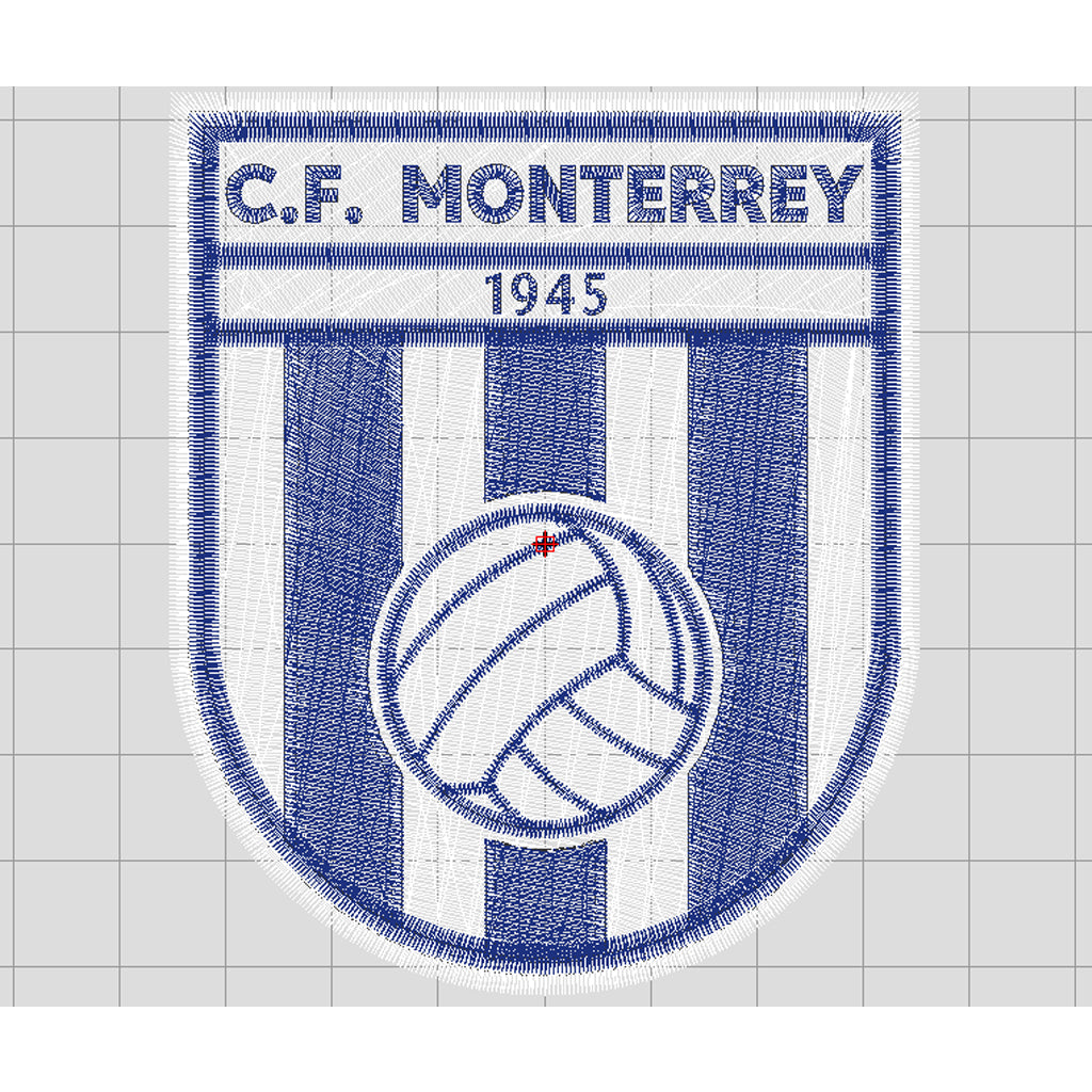 ⚽ Matriz de Bordado Ponchado Rayados Monterrey – Escudo Clásico Vintage