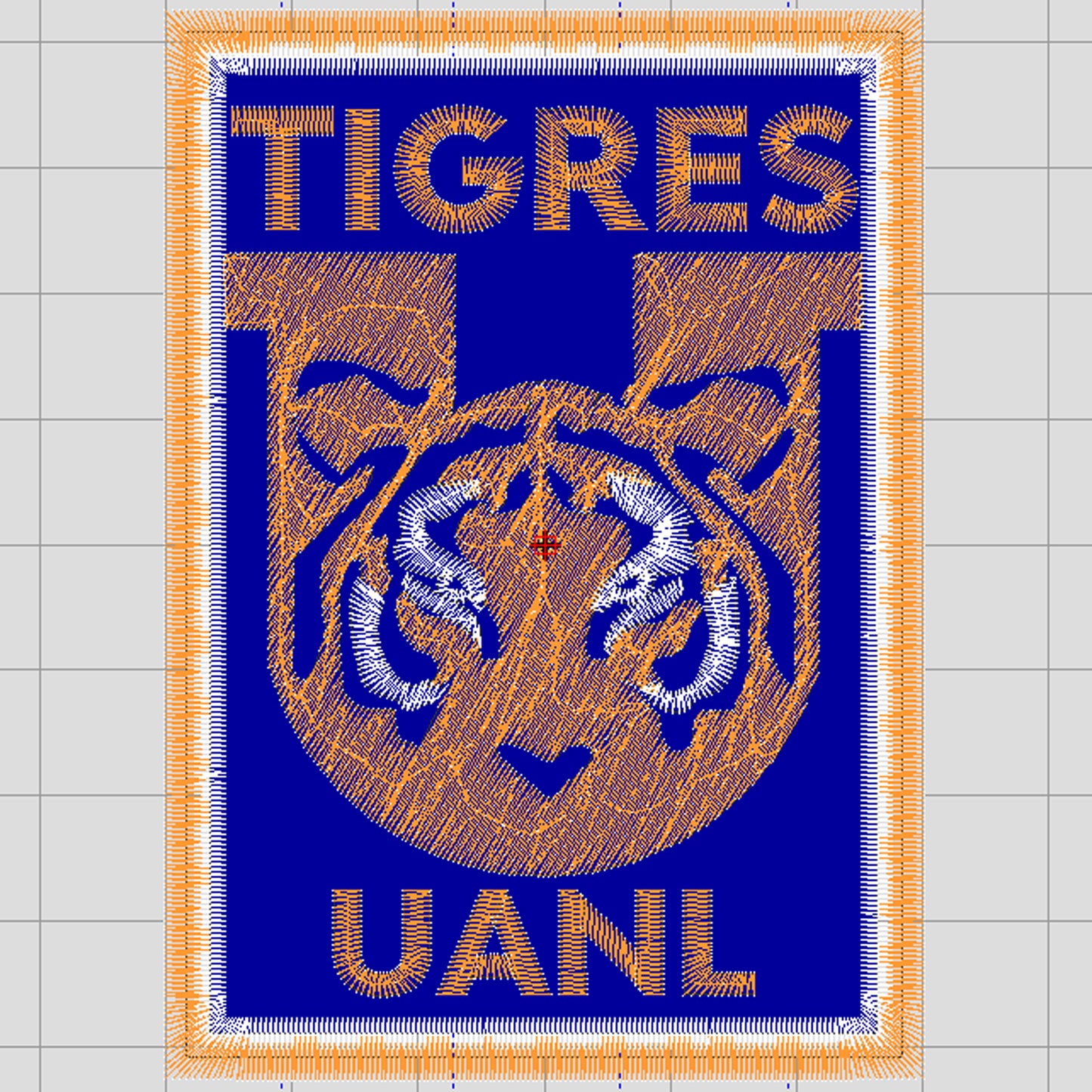 Matriz de Bordado Ponchado Tigres UANL – 8.5 cm